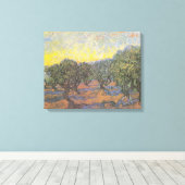 Van Gogh Olijfbomen Gele Lucht Kunst Canvas Afdruk (Insitu (Houten vloer))