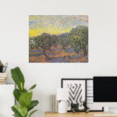 Van Gogh Olijfbomen Gele Lucht Kunst Poster (Thuiskantoor)