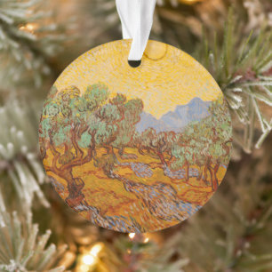 Van Gogh Olijfbomen Gele Zon Hemel Ornament
