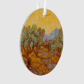Van Gogh Olijfbomen Gele Zon Hemel Ornament (voorkant)