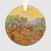 Van Gogh Olijfbomen Gele Zon Hemel Ornament (voorkant)