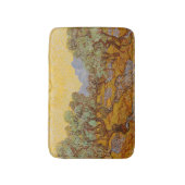 Van Gogh olijfbomen gele zon lucht Badmat (Voorkant Verticaal)