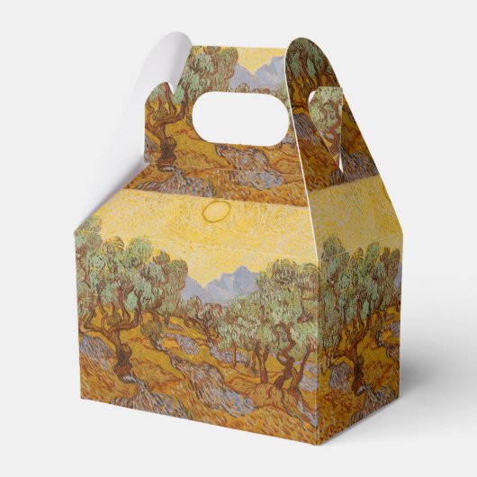 Van Gogh olijfbomen gele zon lucht Bedankdoosjes (Voorkant Zijde)