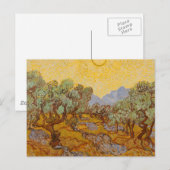 Van Gogh olijfbomen gele zon lucht Briefkaart (Voorkant / Achterkant)
