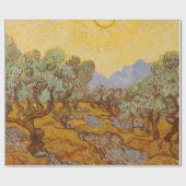 Van Gogh olijfbomen gele zon lucht Cadeaupapier (Vlak)