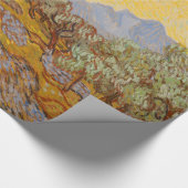 Van Gogh olijfbomen gele zon lucht Cadeaupapier (Hoek)