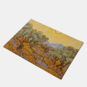 Van Gogh olijfbomen gele zon lucht Deurmat (Schuin)