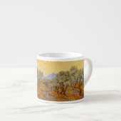 Van Gogh olijfbomen gele zon lucht Espresso Kop (Voorkant rechts)