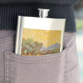 Van Gogh olijfbomen gele zon lucht Flacon (Voorbeeld)
