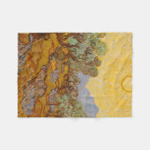 Van Gogh olijfbomen gele zon lucht Fleece Deken (Voorkant (Horizontaal))