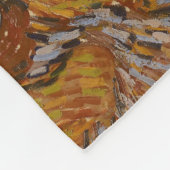 Van Gogh olijfbomen gele zon lucht Fleece Deken (Hoek)