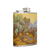 Van Gogh olijfbomen gele zon lucht Heupfles (Rechts)