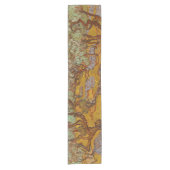 Van Gogh olijfbomen gele zon lucht Korte Tafelloper (Voorkant)