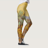 Van Gogh olijfbomen gele zon lucht Leggings (Rechts)