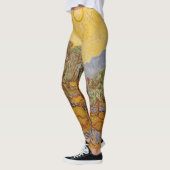 Van Gogh olijfbomen gele zon lucht Leggings (Links)