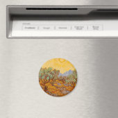 Van Gogh olijfbomen gele zon lucht Magneet (Insitu (Vaatwasser))