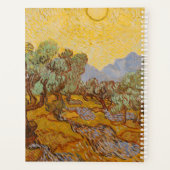 Van Gogh olijfbomen gele zon lucht Planner (Achterkant)