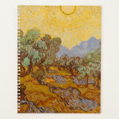 Van Gogh olijfbomen gele zon lucht Planner (Voorkant)
