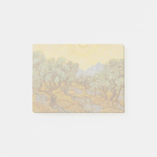 Van Gogh olijfbomen gele zon lucht Post-it® Notes (Voorkant)