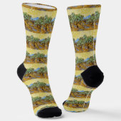 Van Gogh Olijfbomen - Gouden Zon & Hemel Kunst Sokken (Gebogen)