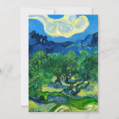 Van Gogh Olijfbomen in een bergachtig landschap Aankondiging (Voorkant)
