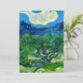 Van Gogh Olijfbomen in een bergachtig landschap Aankondiging (Staand voorkant)