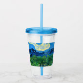 Van Gogh Olijfbomen in een bergachtig landschap Acryl Drinkbeker (Voorkant)