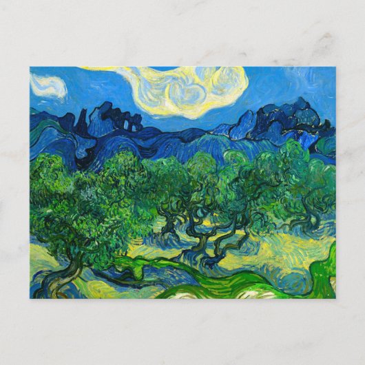 Van Gogh Olijfbomen in een bergachtig landschap Briefkaart (Voorkant)