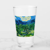 Van Gogh Olijfbomen in een bergachtig landschap Glas (Voorkant)