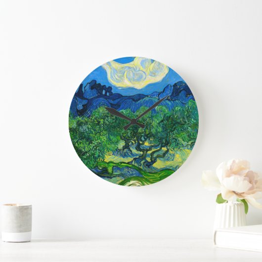 Van Gogh Olijfbomen in een bergachtig landschap Grote Klok (Huis)