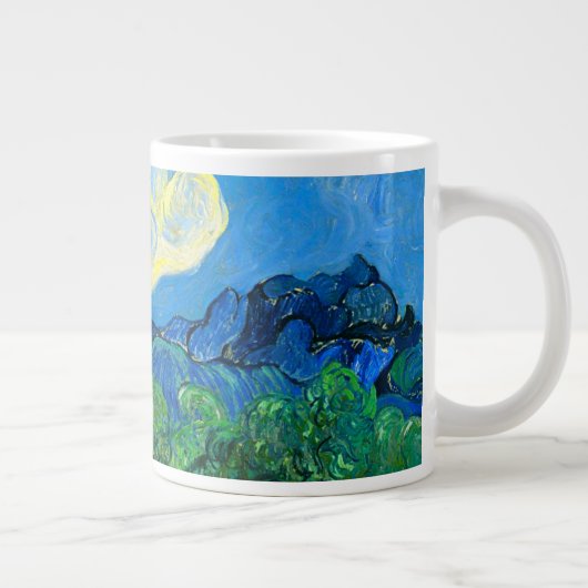 Van Gogh Olijfbomen in een bergachtig landschap Grote Koffiekop (Rechts)