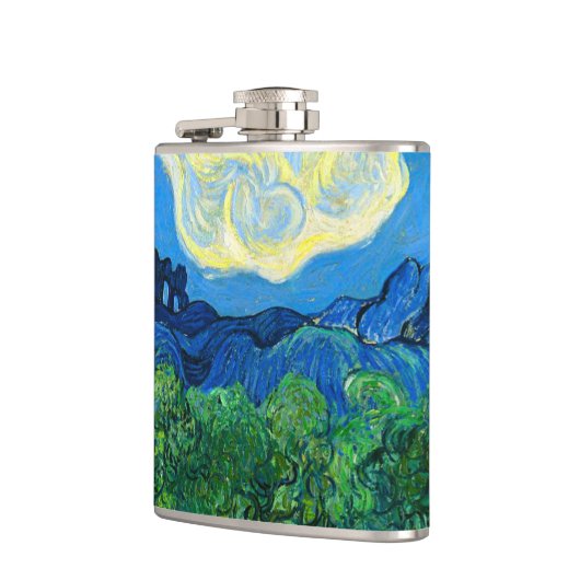 Van Gogh Olijfbomen in een bergachtig landschap Heupfles (Links)