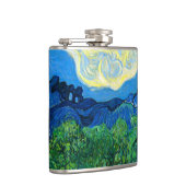 Van Gogh Olijfbomen in een bergachtig landschap Heupfles (Rechts)