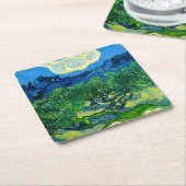 Van Gogh Olijfbomen in een bergachtig landschap Kartonnen Onderzetters (Schuin)