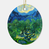 Van Gogh Olijfbomen in een bergachtig landschap Keramisch Ornament (Links)
