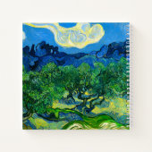 Van Gogh Olijfbomen in een bergachtig landschap Notitieboek (Achterkant)