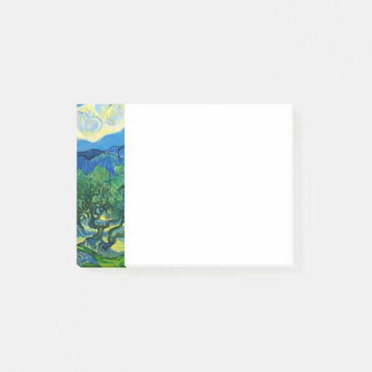 Van Gogh Olijfbomen in een bergachtig landschap Post-it® Notes (Voorkant)
