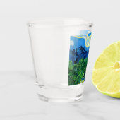 Van Gogh Olijfbomen in een bergachtig landschap Shot Glas (Links)