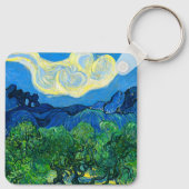 Van Gogh Olijfbomen in een bergachtig landschap Sleutelhanger (Achterkant)