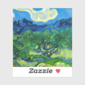 Van Gogh Olijfbomen in een bergachtig landschap Sticker (Vel)
