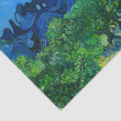 Van Gogh Olijfbomen in een bergachtig landschap Tissuepapier (Detail)
