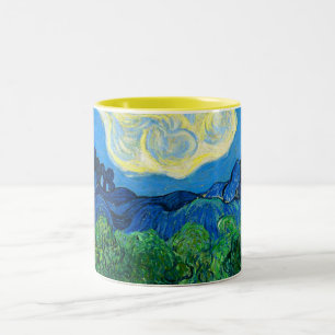 Van Gogh Olijfbomen in een bergachtig landschap Tweekleurige Koffiemok