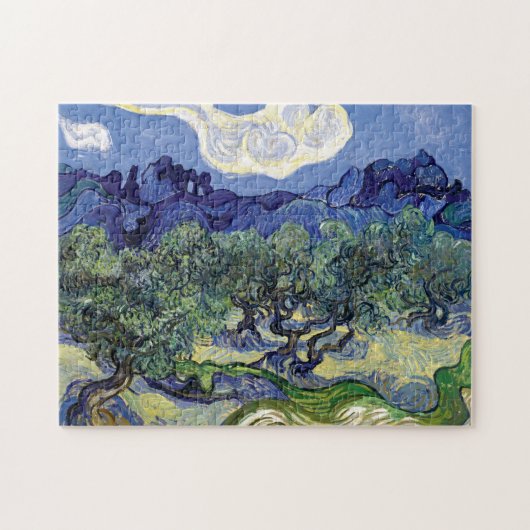 Van Gogh - olijfbomen in een berglandschap Legpuzzel (Horizontaal)