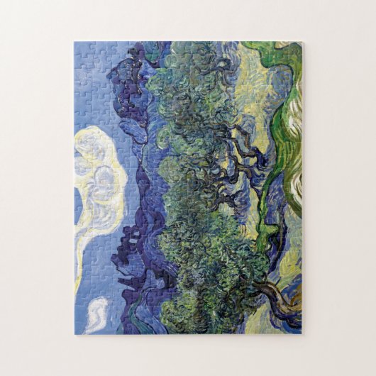 Van Gogh - olijfbomen in een berglandschap Legpuzzel (Verticaal)