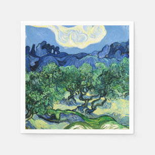 Van Gogh - Olijfbomen met Alpilles-achtergrond Servet