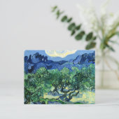Van Gogh - Olijfbomen met Alpilles in achtergrond Briefkaart (Staand voorkant)