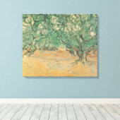 Van Gogh Olijfgaard - Saliegroen Natuur Kunst Canvas Afdruk (Insitu (Houten vloer))