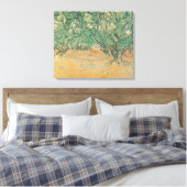 Van Gogh Olijfgaard - Saliegroen Natuur Kunst Canvas Afdruk (Insitu (Slaapkamer))