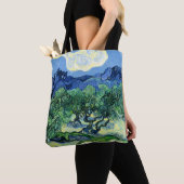 Van Gogh - Olijven met Alpilles Background Tote Bag (Dichtbij)