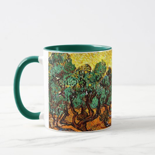 Van Gogh - Olijven met gele hemel en zon Mok (Links)